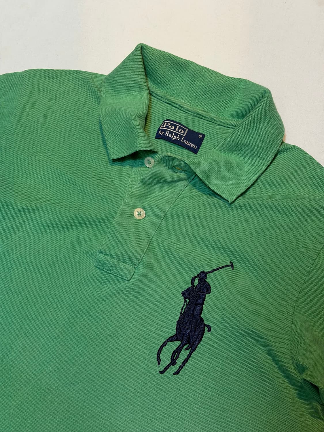 폴로 랄프로렌 유럽판 빅포니 카라티 파스텔 그린 상품이미지2