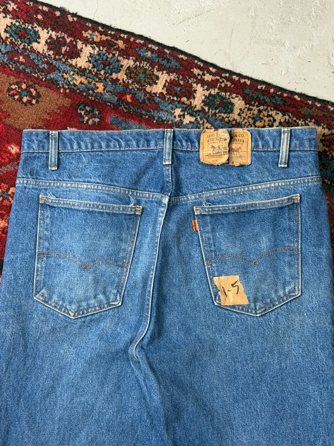 80's USA 빈티지 리바이스 517 오렌지탭 부츠컷 상품이미지6