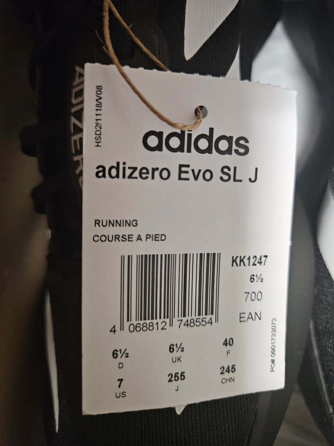 아디다스 아디제로 에보 SL J 러닝화 255 (새상품) 상품이미지2