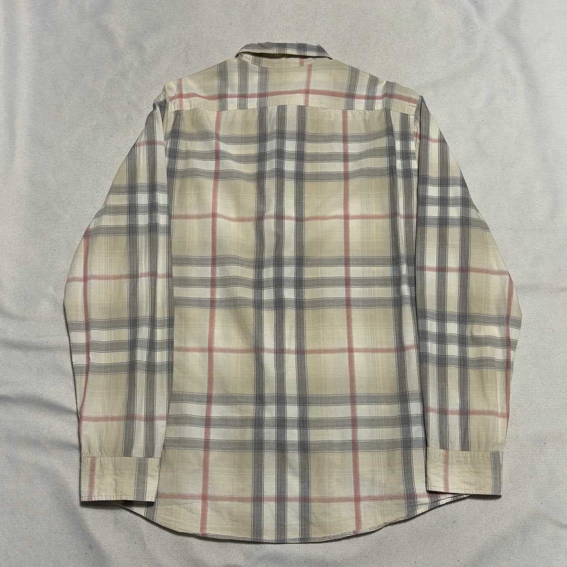 L 버버리 베이지 체크 셔츠 상품이미지3