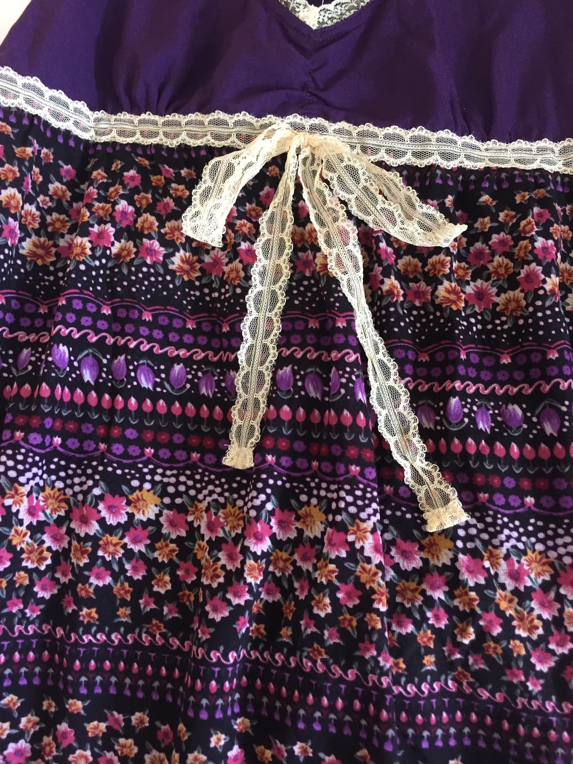 레이스 꽃무늬 레이어드 원피스 상품이미지3