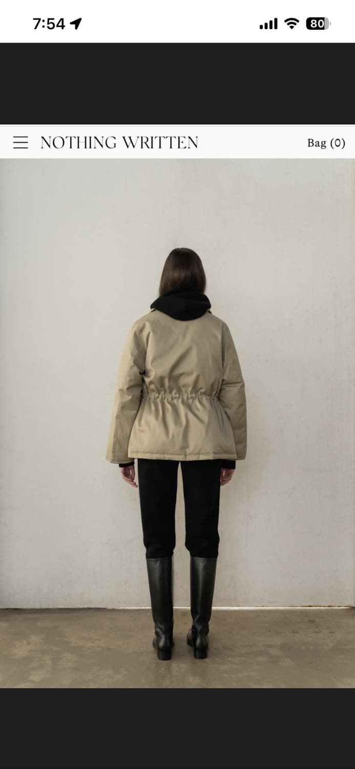 낫띵리튼 motti goose down jacket 블랙 상품이미지4