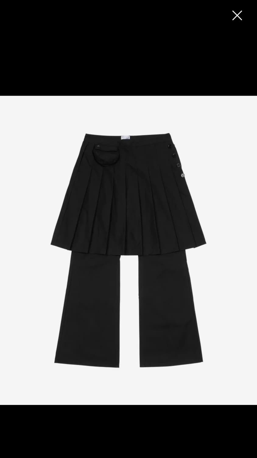 더콜디스트모먼트 스커트 레이어드 팬츠 블랙 M 상품이미지2