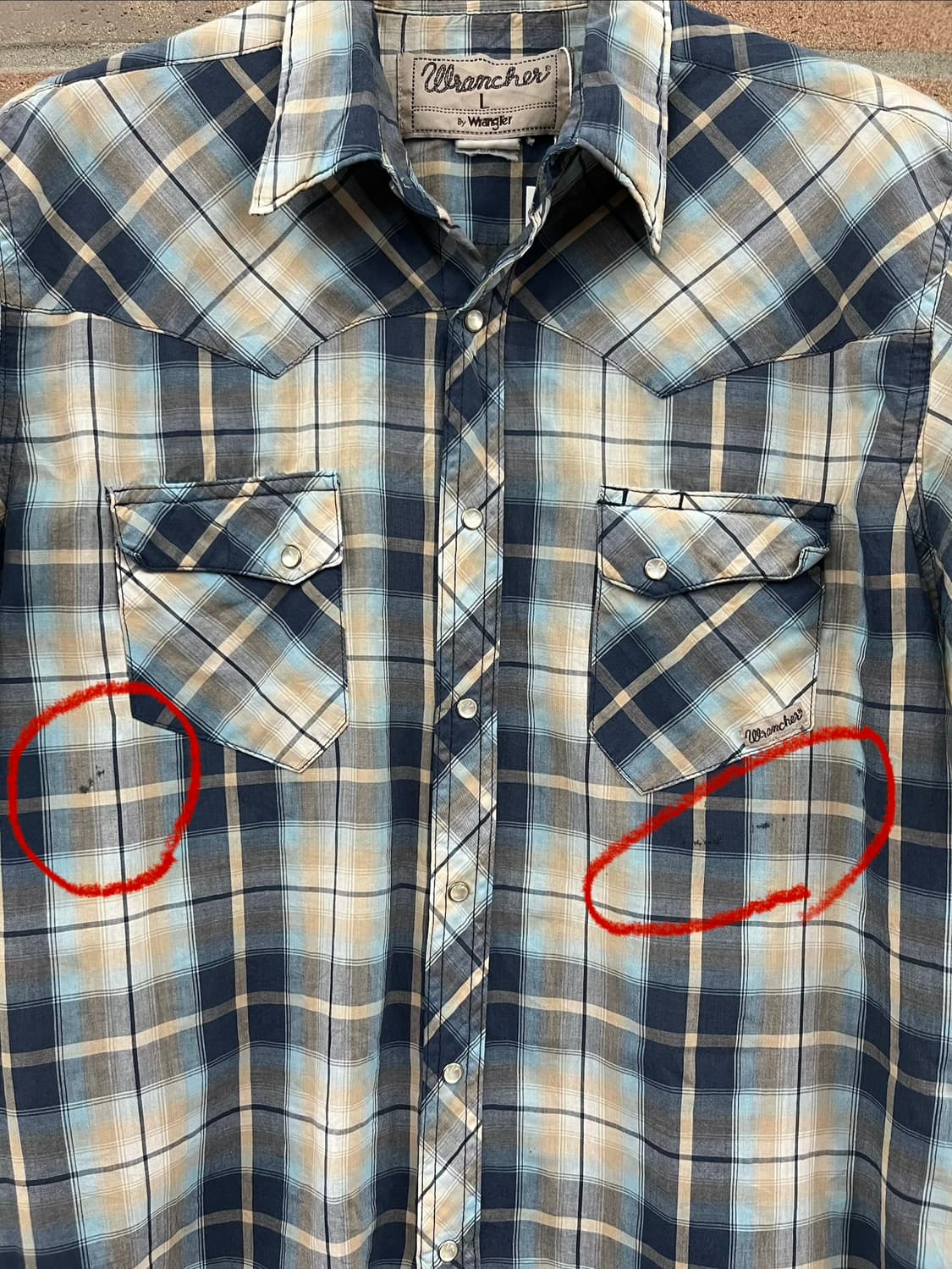 랭글러 웨스턴 체크 셔츠  상품이미지8
