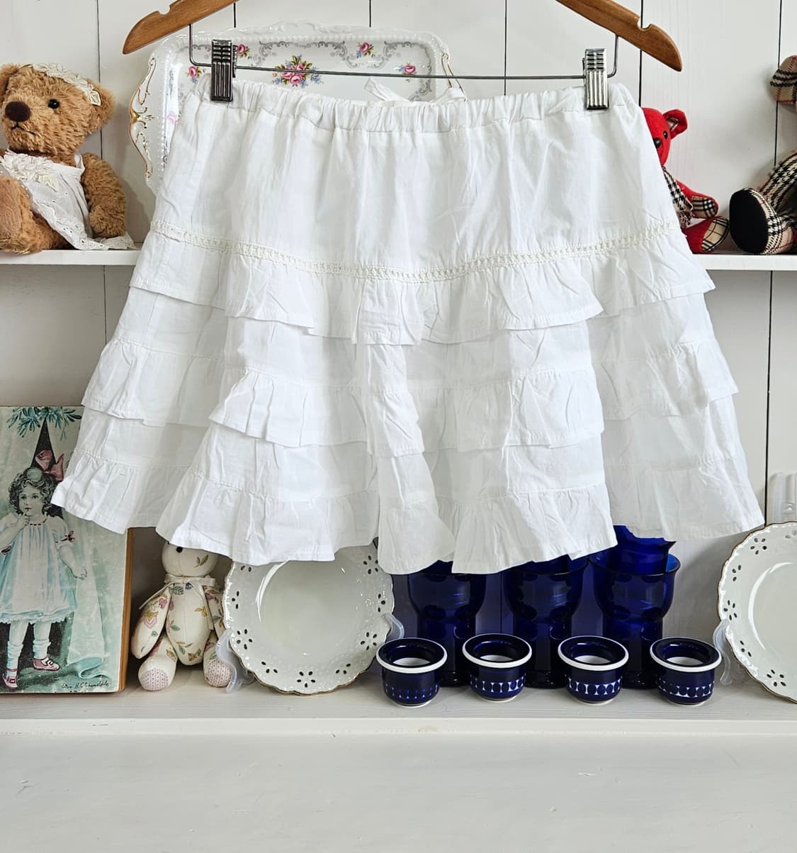 화이트 캉캉 티어드 스커트 상품이미지6