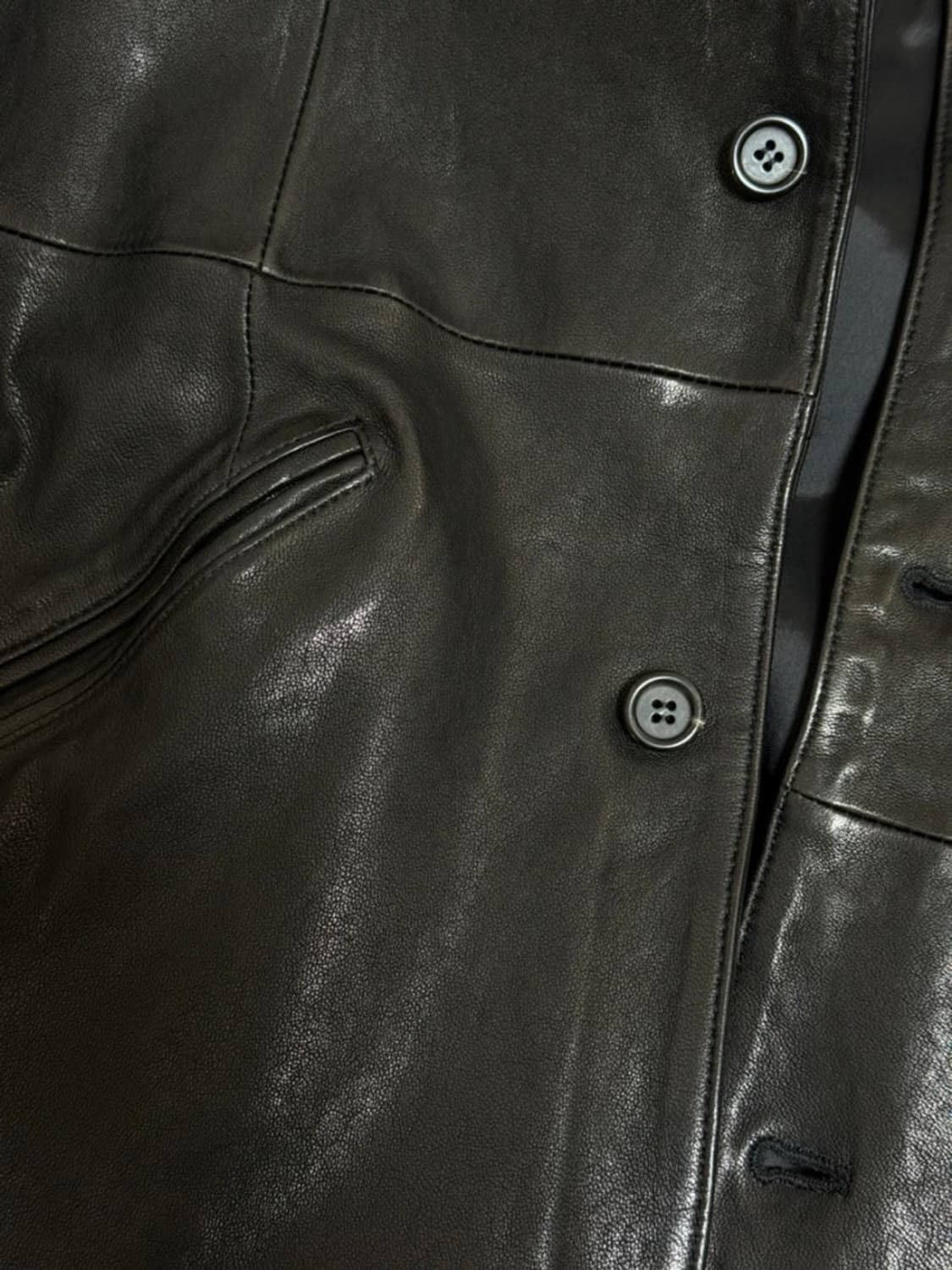 유스 워시드 레더자켓 Lsize 시착상품 상품이미지3