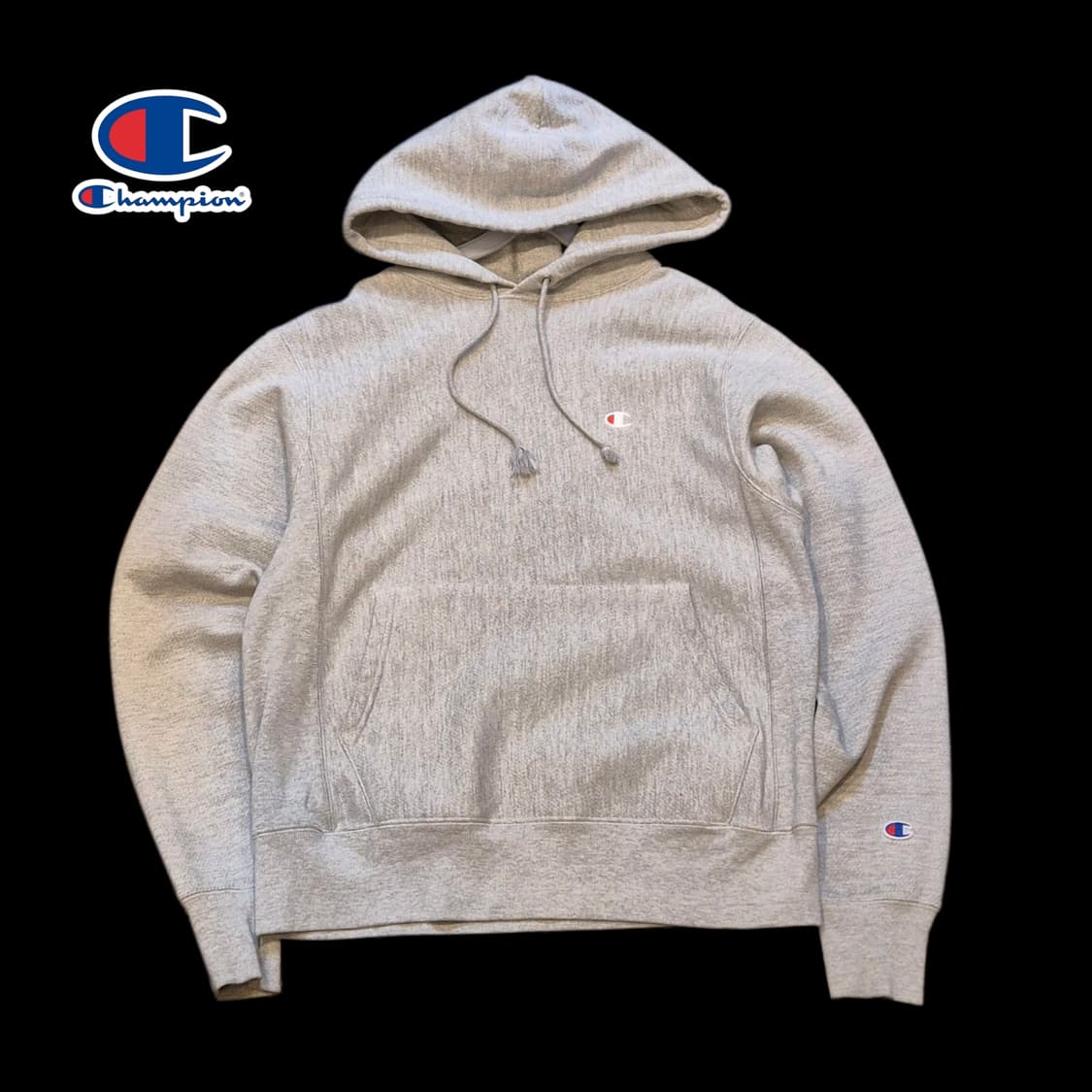 S 챔피온 그레이 리버스위브 후드  상품이미지1