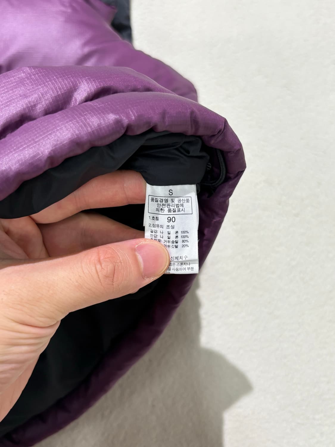 노스페이스 눕시 조끼 패딩 퍼플 90-95 사이즈 상품이미지3