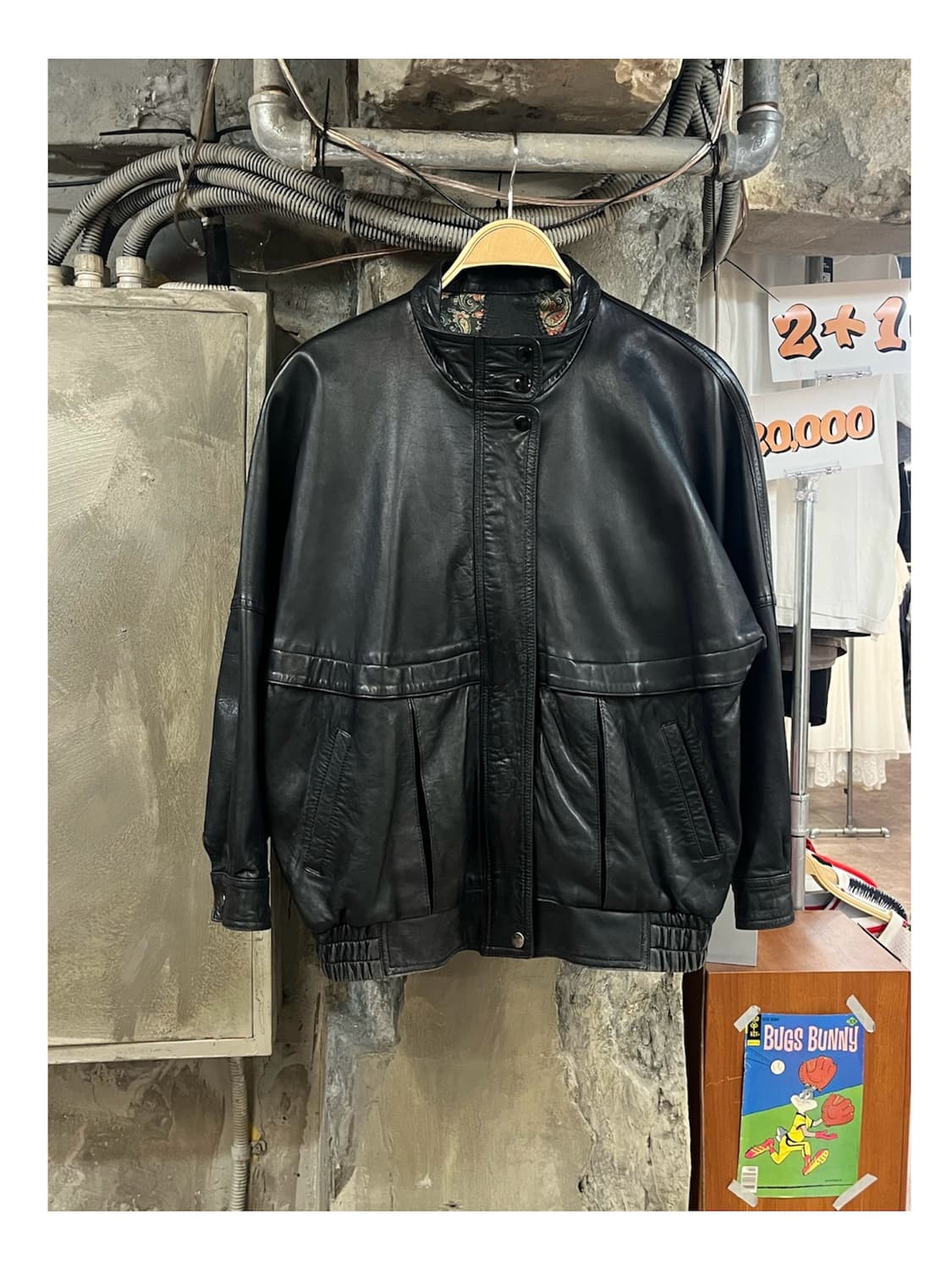 빈티지 가죽 레더자켓 블랙 #csz3954 상품이미지1