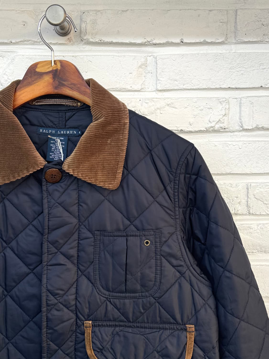 폴로 네이비 퀄팅 미디 자켓 상품이미지2