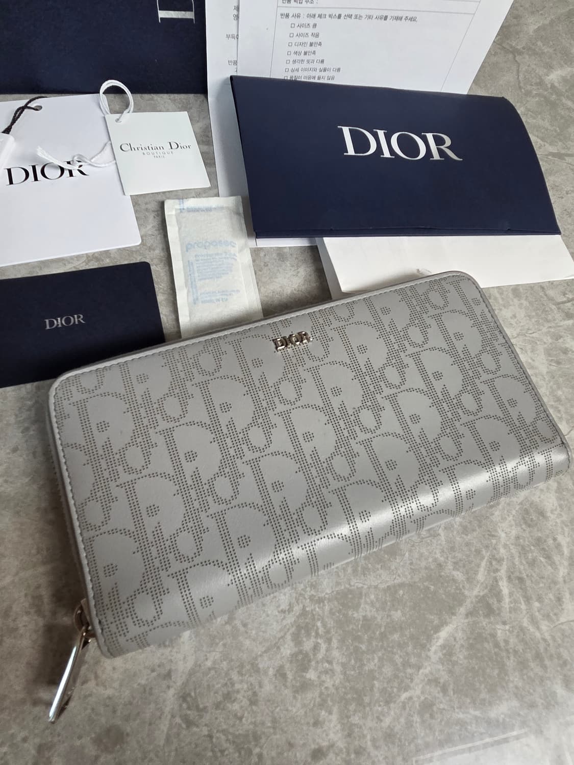 [정품] 디올 갤럭시 오블리크 지퍼돌이 장지갑 상품이미지1