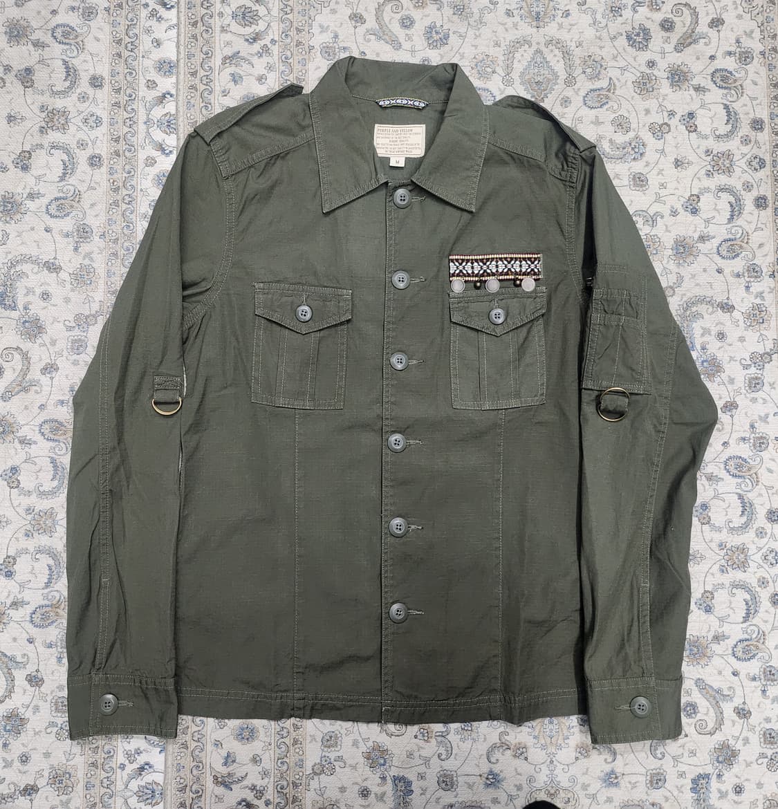 퍼플 앤 엘로우 밀리터리 셔츠 자켓 M (55까지) 상품이미지1