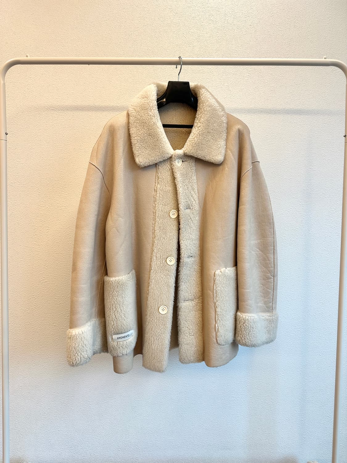 AMOMENTO 리버서블 시어링 코트 상품이미지4