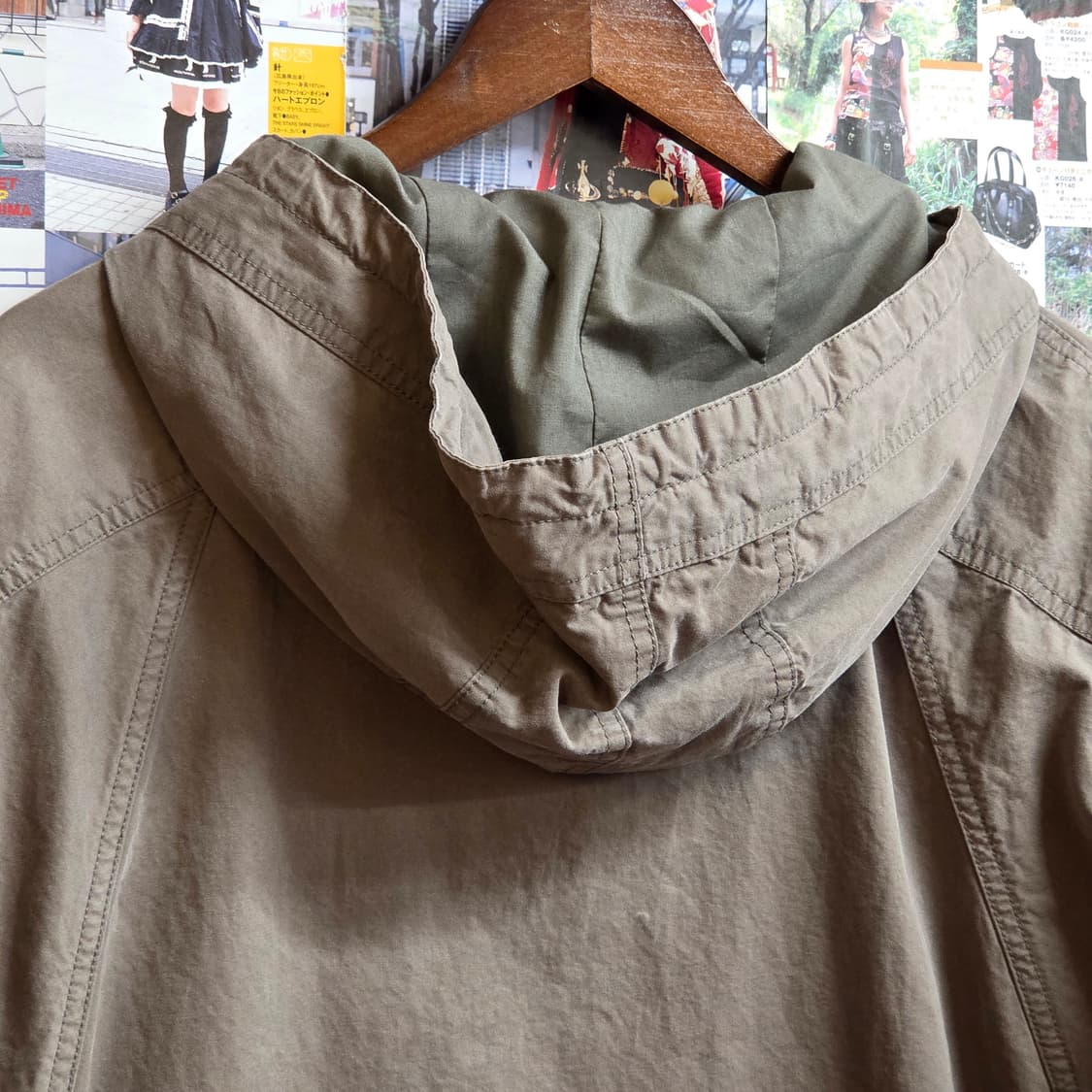 JPN 카키 브라운 후드 야상 자켓 상품이미지6