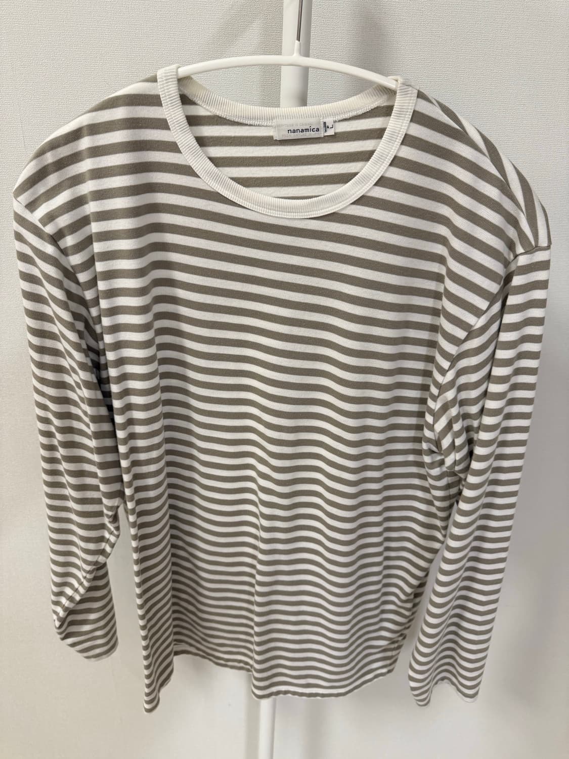나나미카 쿨맥스 스트라이프 저지 L/S 티셔츠 타우페 L사이즈  상품이미지2
