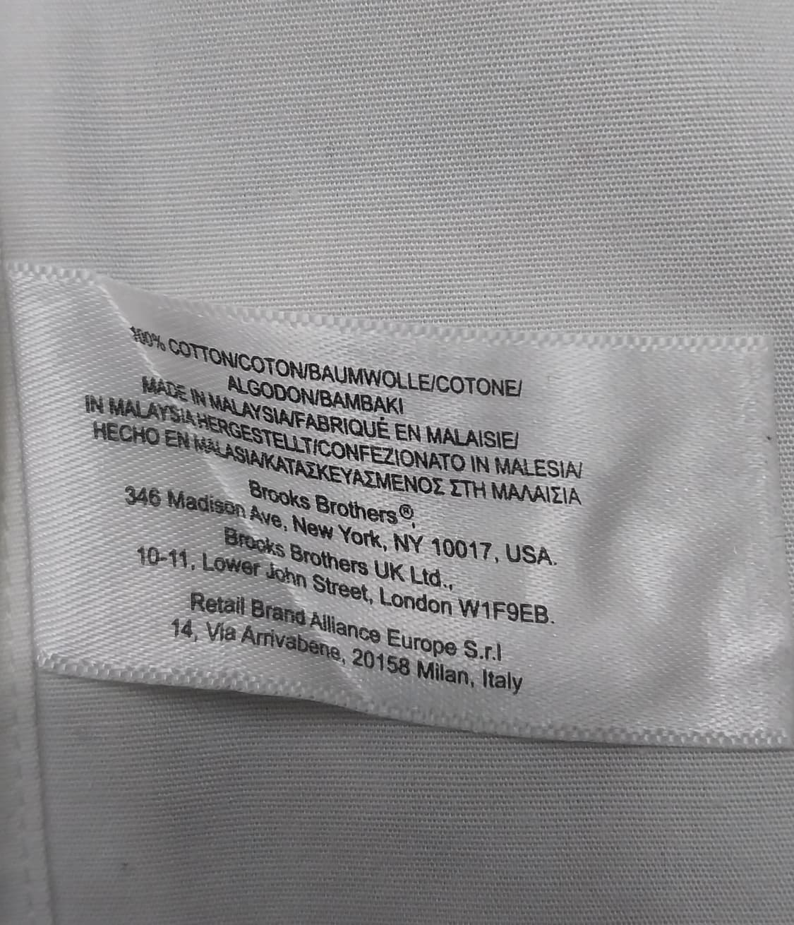 브룩스브라더스 화이트 드레스 셔츠 (105-107) 상품이미지5