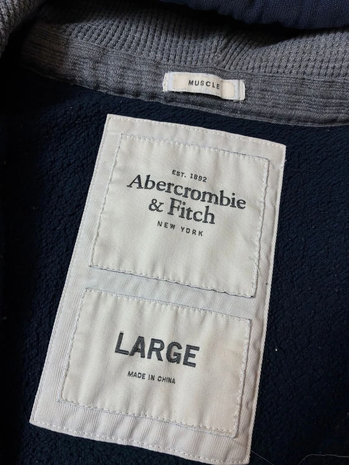 아베크롬비 00's Y2K 맨즈 자수 로고 후드 집업 PN7141 상품이미지8