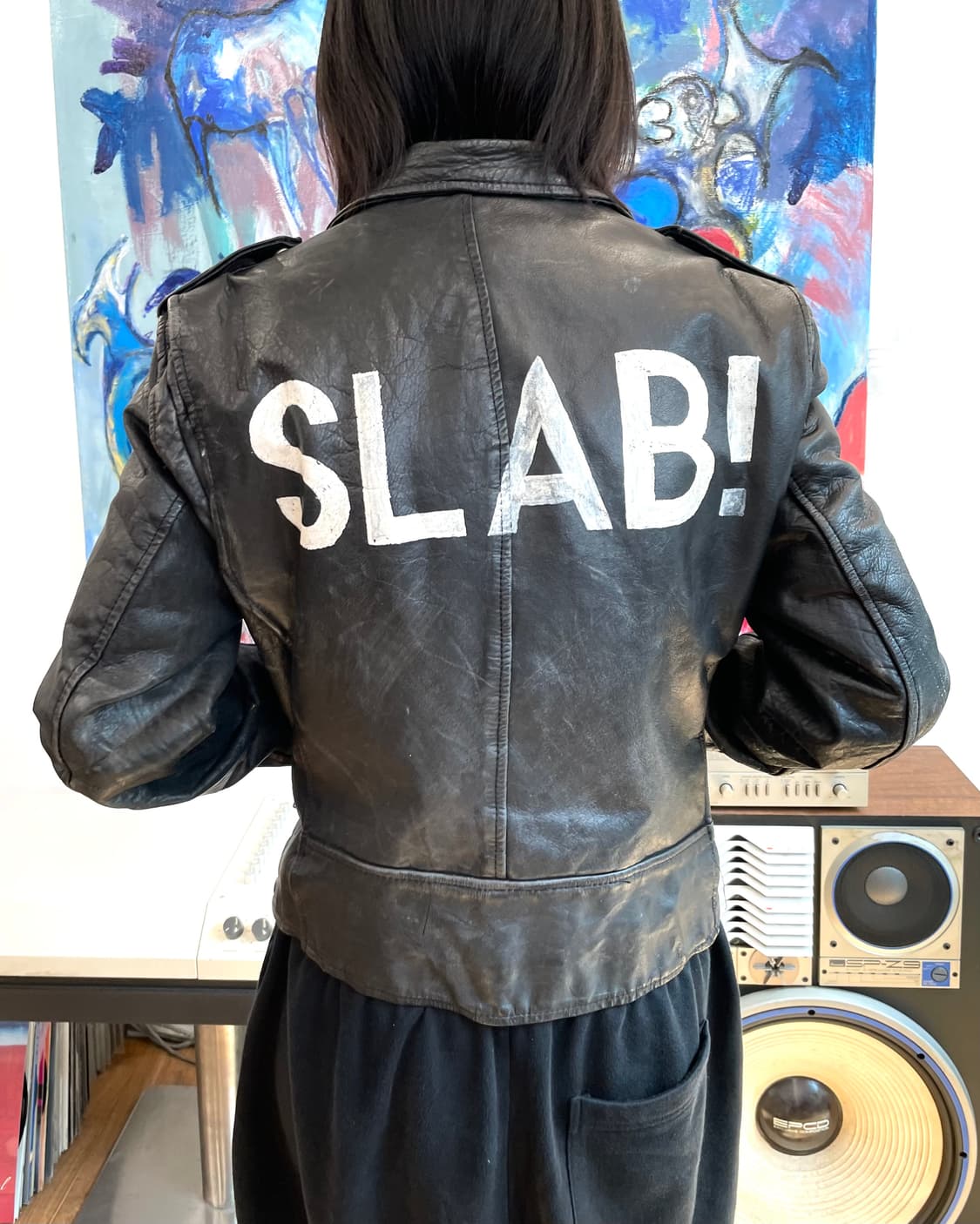 [42] 80s 빈티지 레더 라이더 자켓 상품이미지1