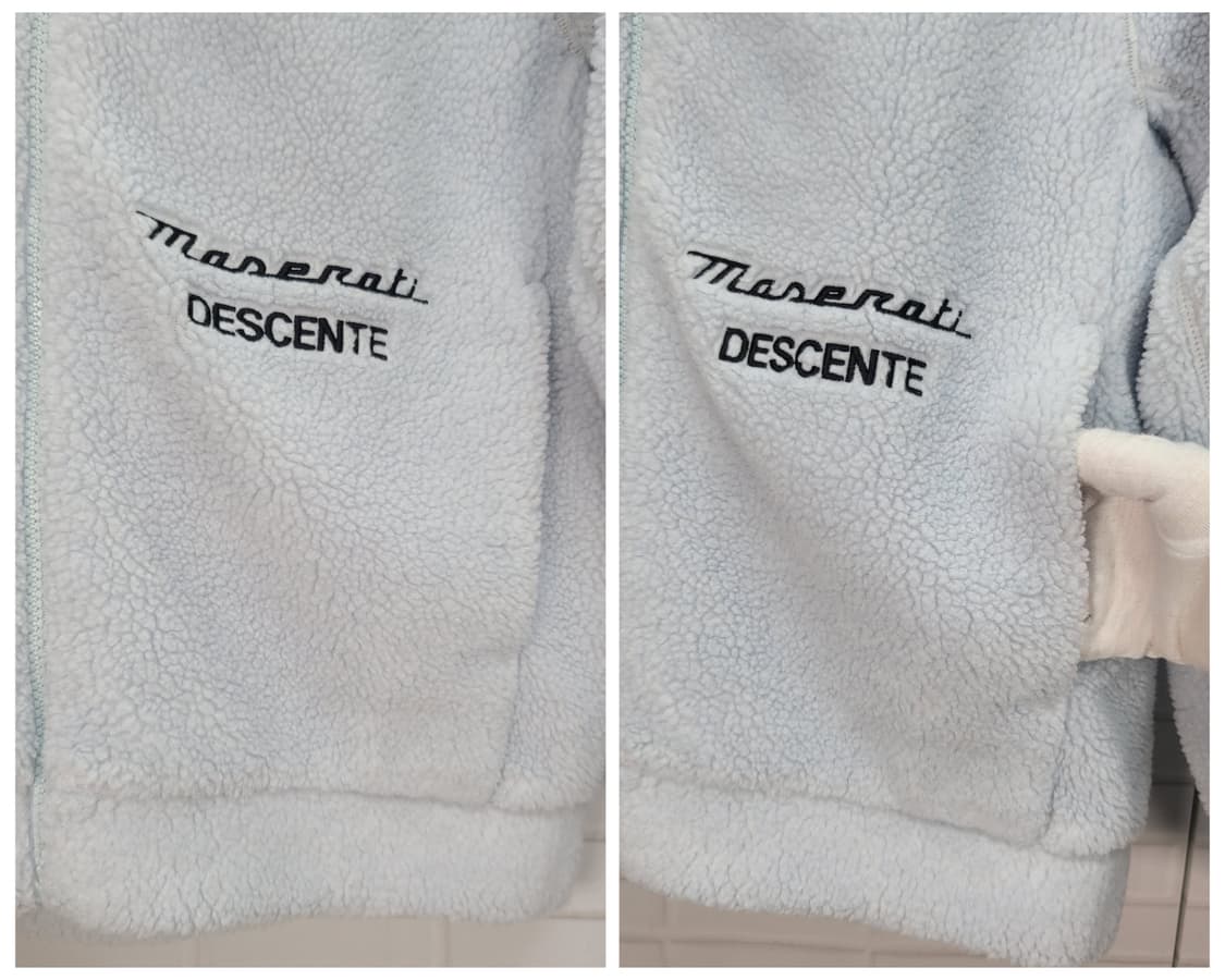 데상트 X 마세라티 셰르파 플리스 후드 집업 M 사이즈 상품이미지3