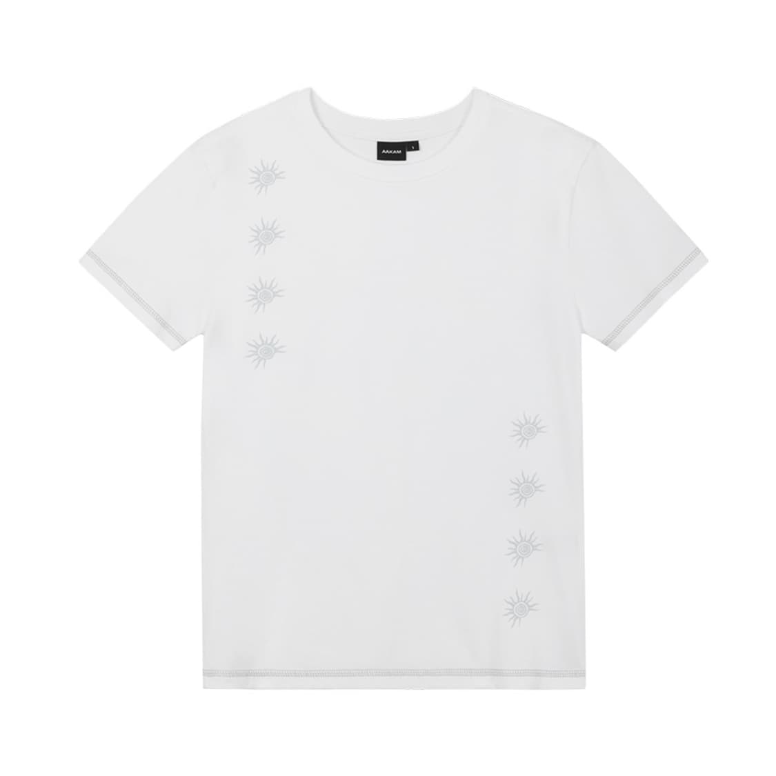 아캄 aakam Cracked Sun Half Top White 반팔 상품이미지1
