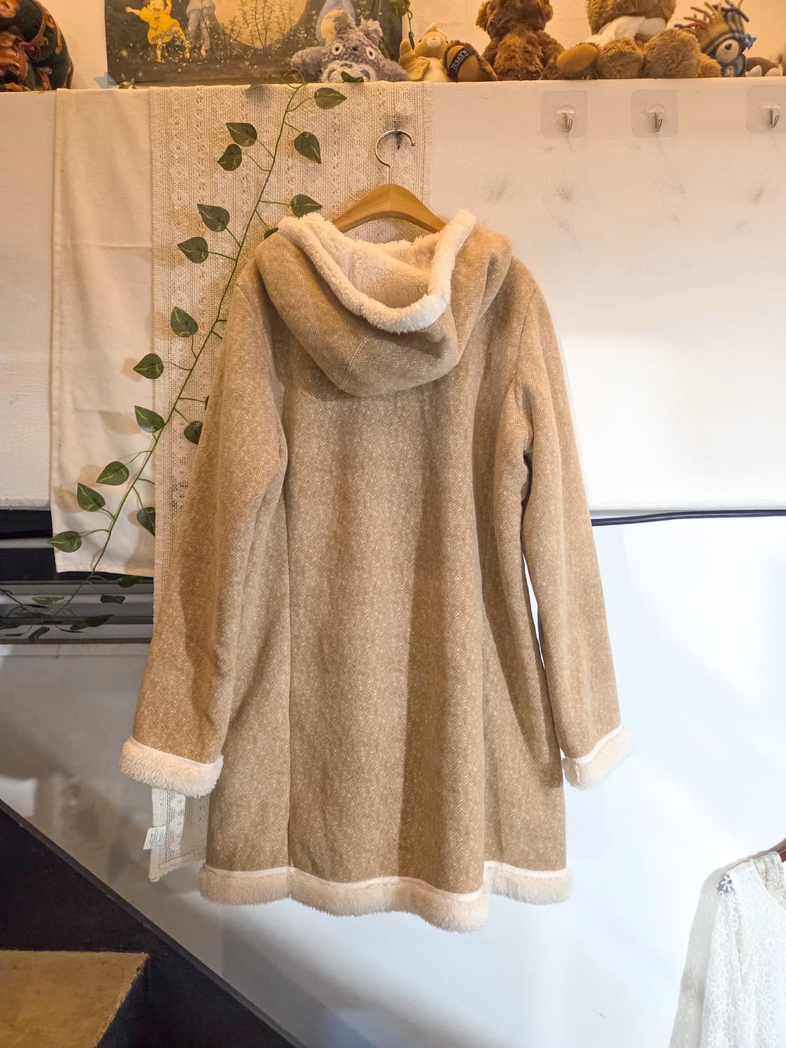 롱 후드 무스탕 상품이미지5