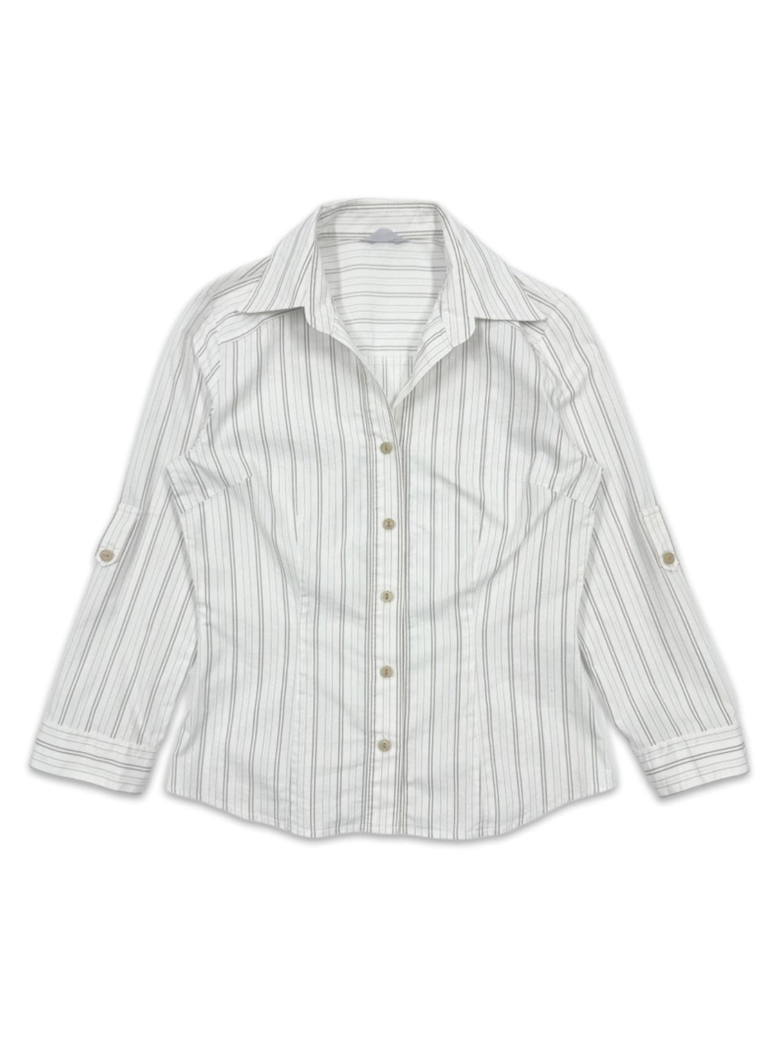 빈티지 스트라이프 8부 슬림핏 셔츠 상품이미지1