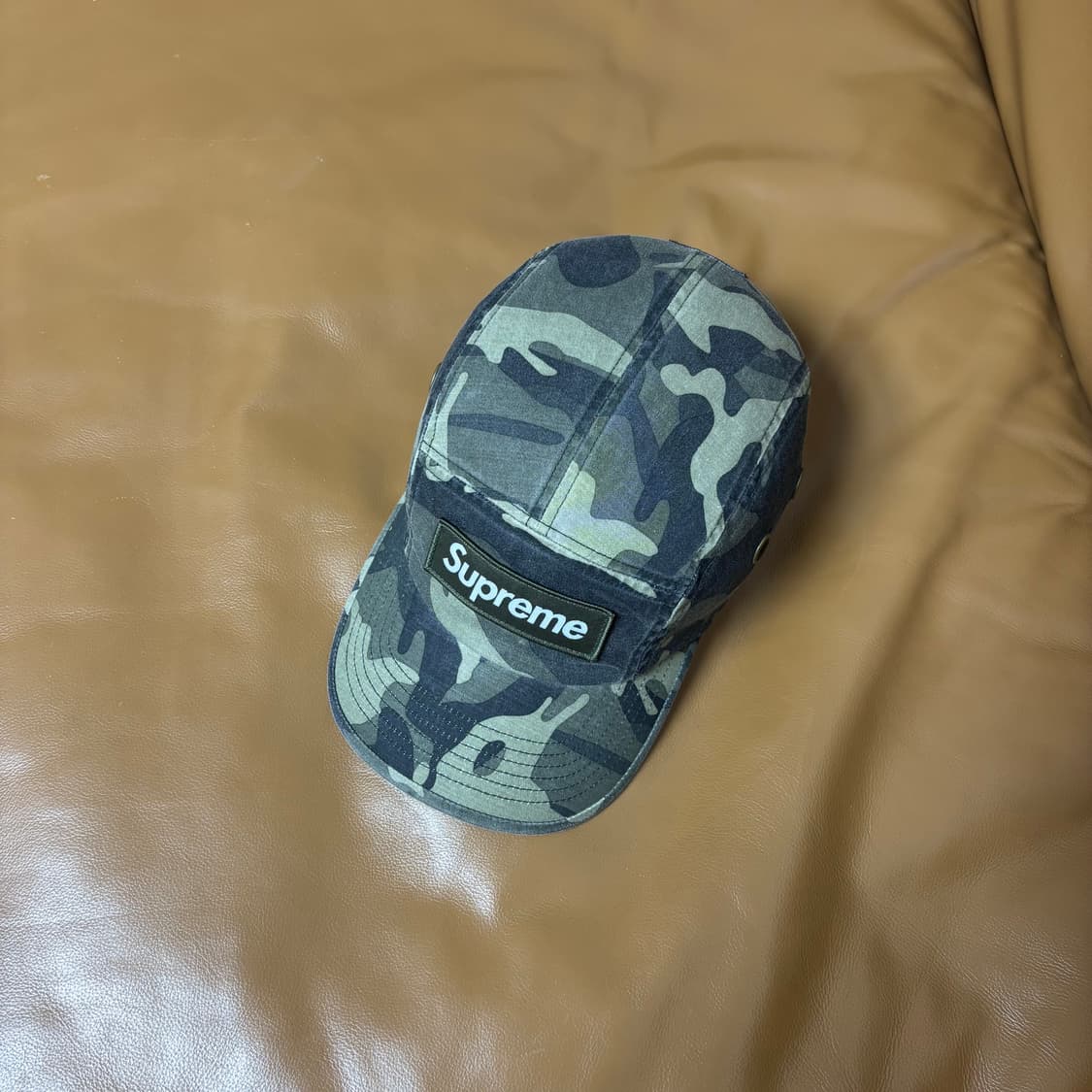 Supreme 슈프림 23ss 밀리터리 워시드 카모 올리브 캠프캡 모자 상품이미지6