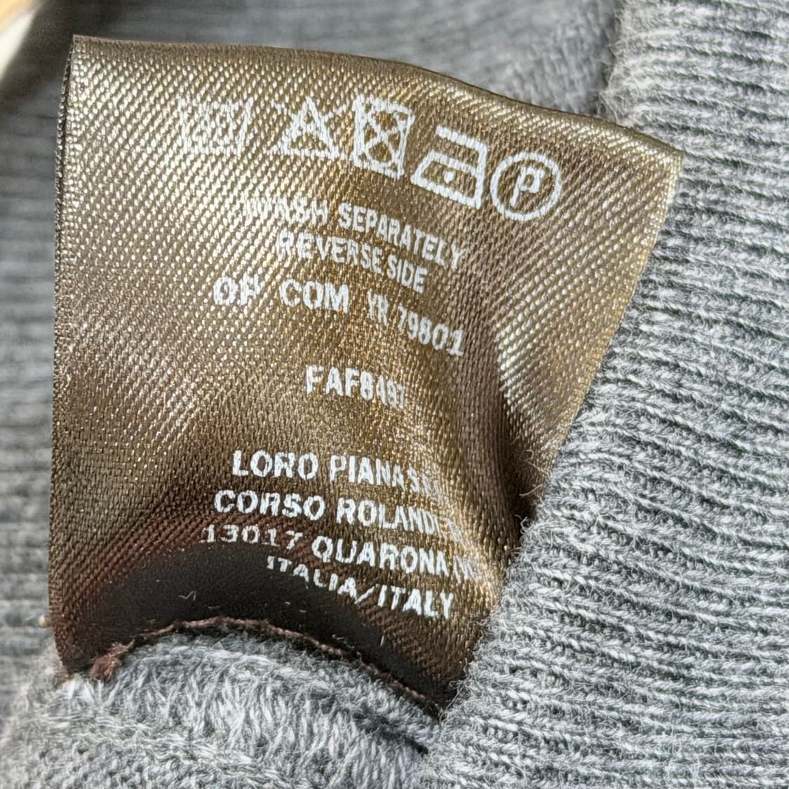 (A+/M) / 로로피아나 캐시미어 판타플랫 트레이닝 팬츠 그레이 상품이미지7