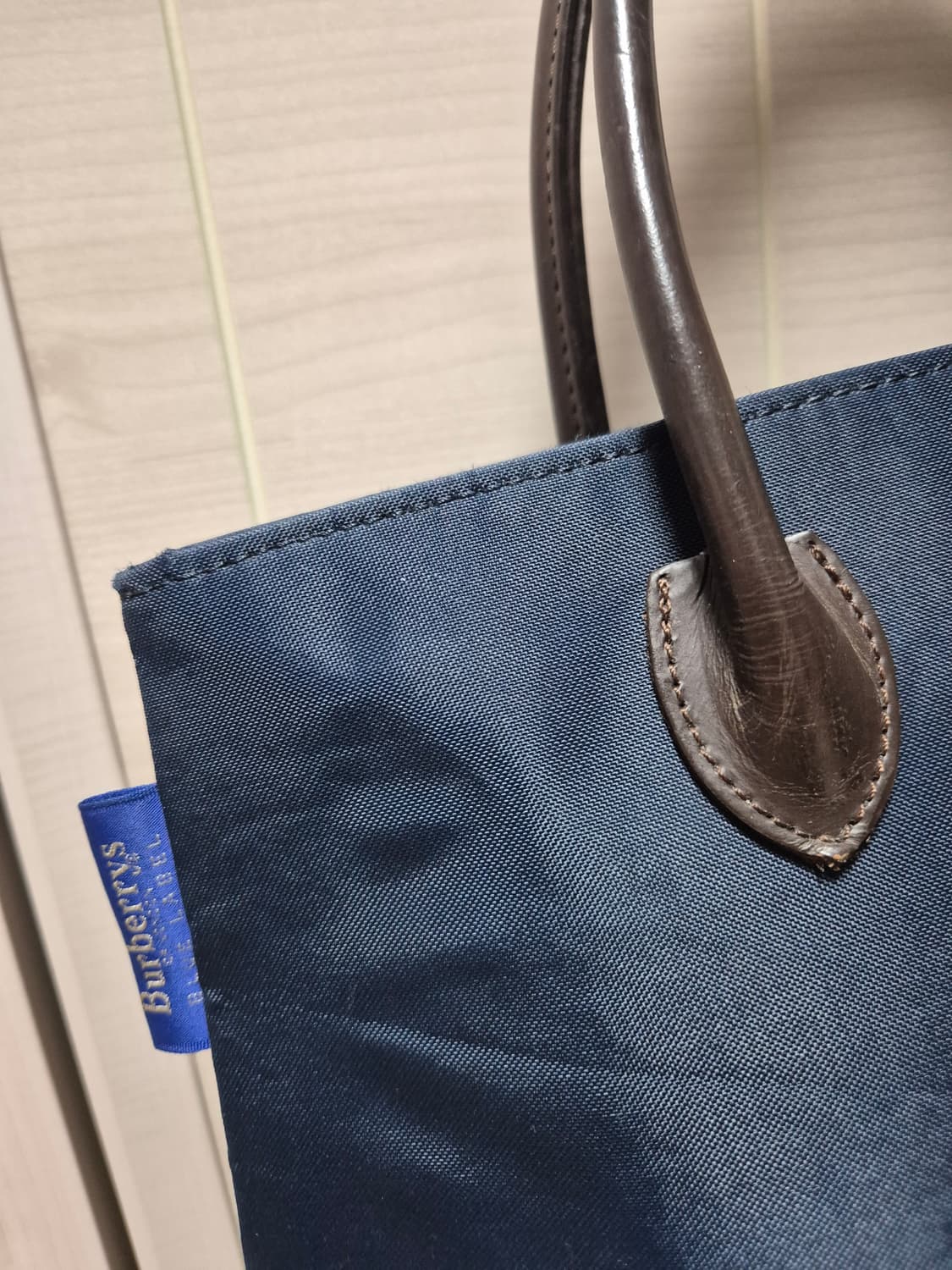 (정품) 버버리 블루라벨 토트백 네이비 체크 만두백 상품이미지6