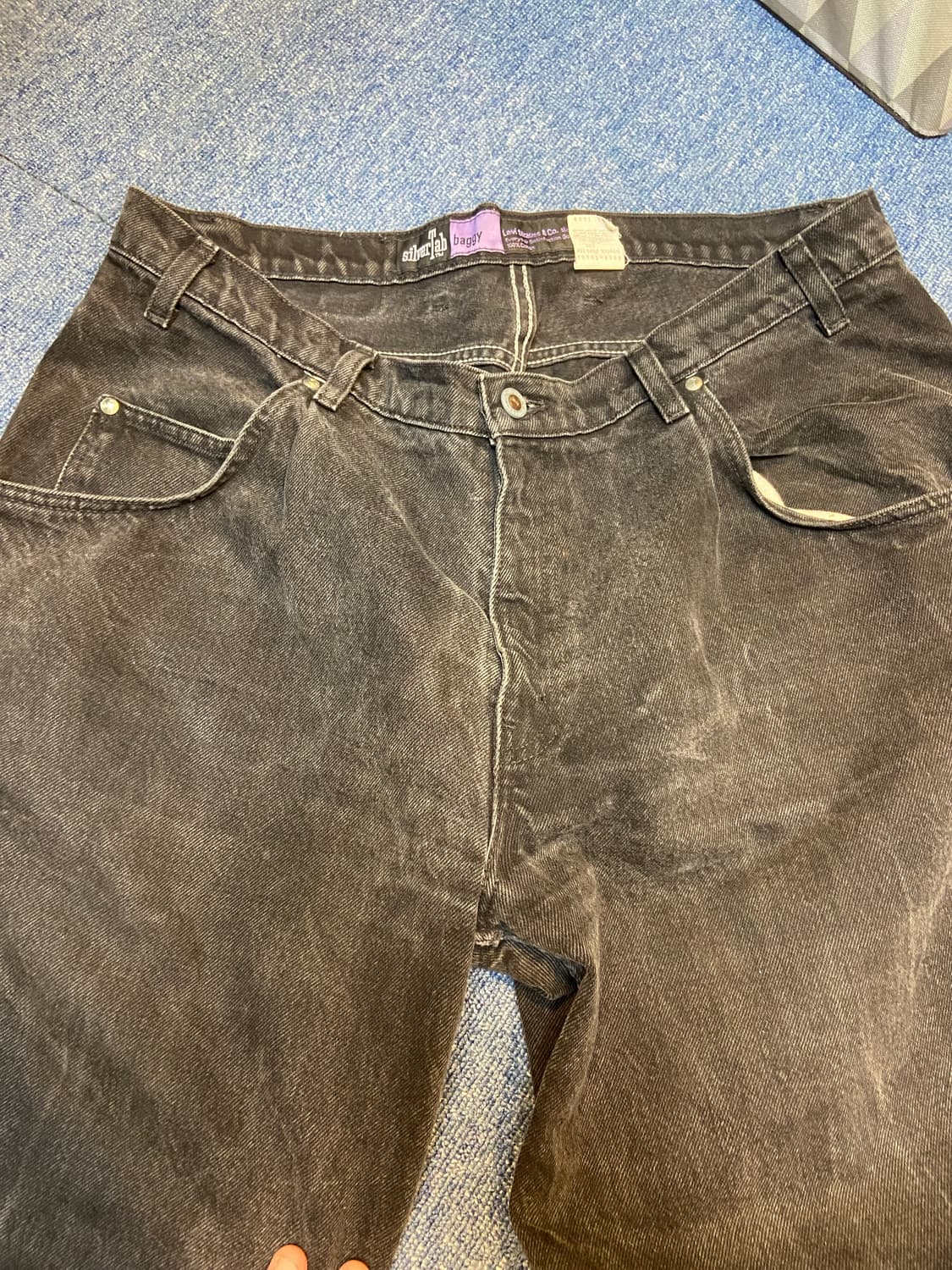 [38x32]90s 리바이스 실버탭 배기 흑청 상품이미지2