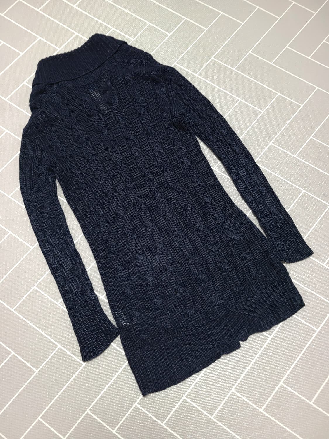 랄프로렌 케이블 숄카라 니트 롱가디건 S 상품이미지2