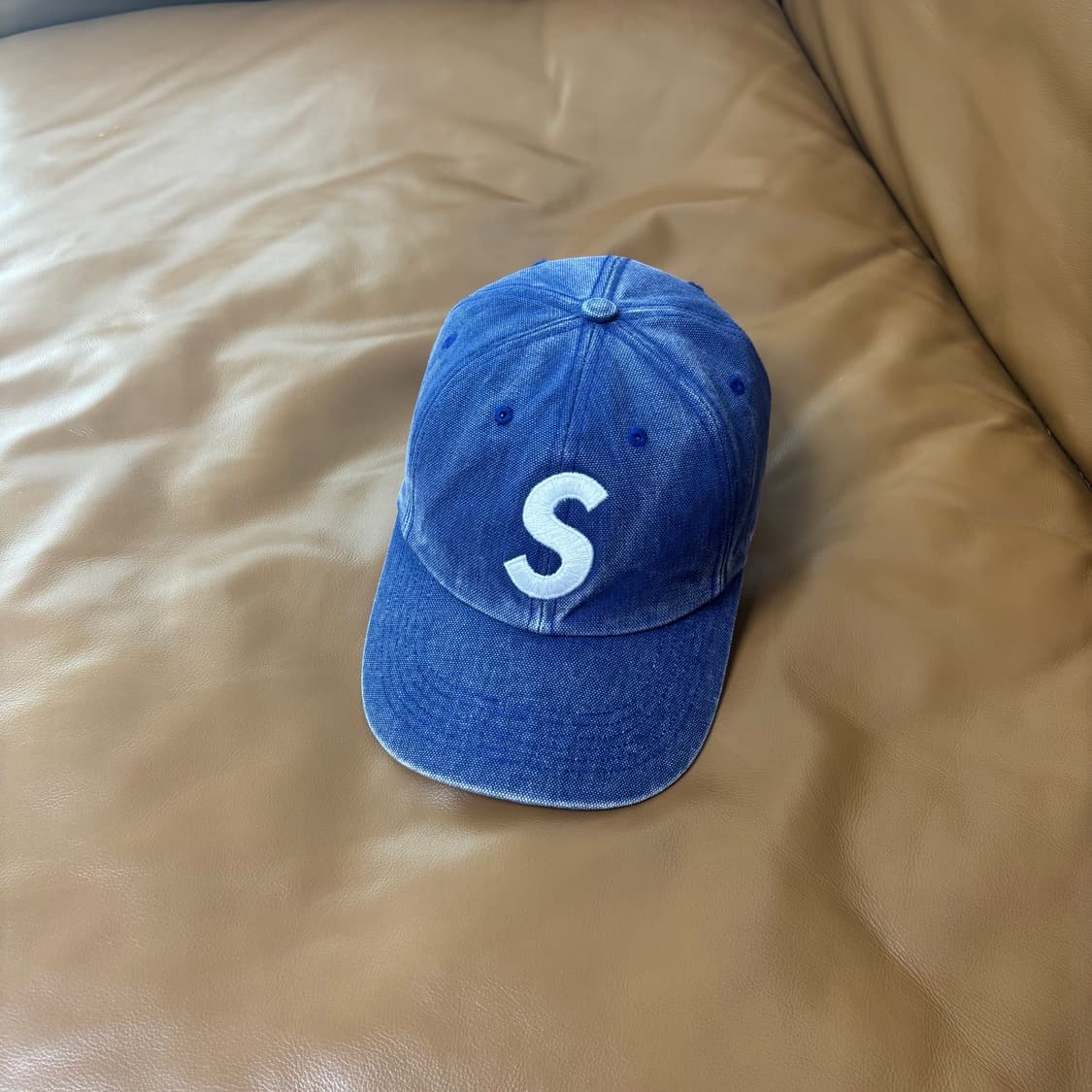 Supreme 슈프림 피그먼트 네이비 S로고 6패널 볼캡 모자 Navy 상품이미지1