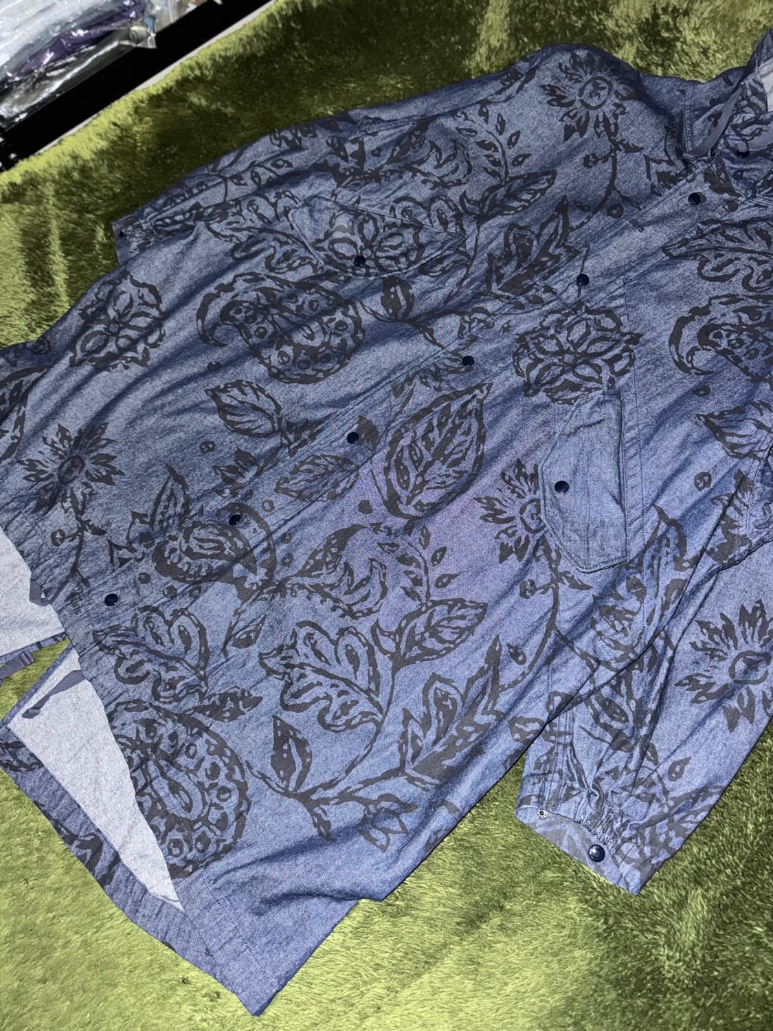 [XL] 엔지니어드 가먼츠 8온스 데님 하이랜드 파카 플로랄 인디고 상품이미지3