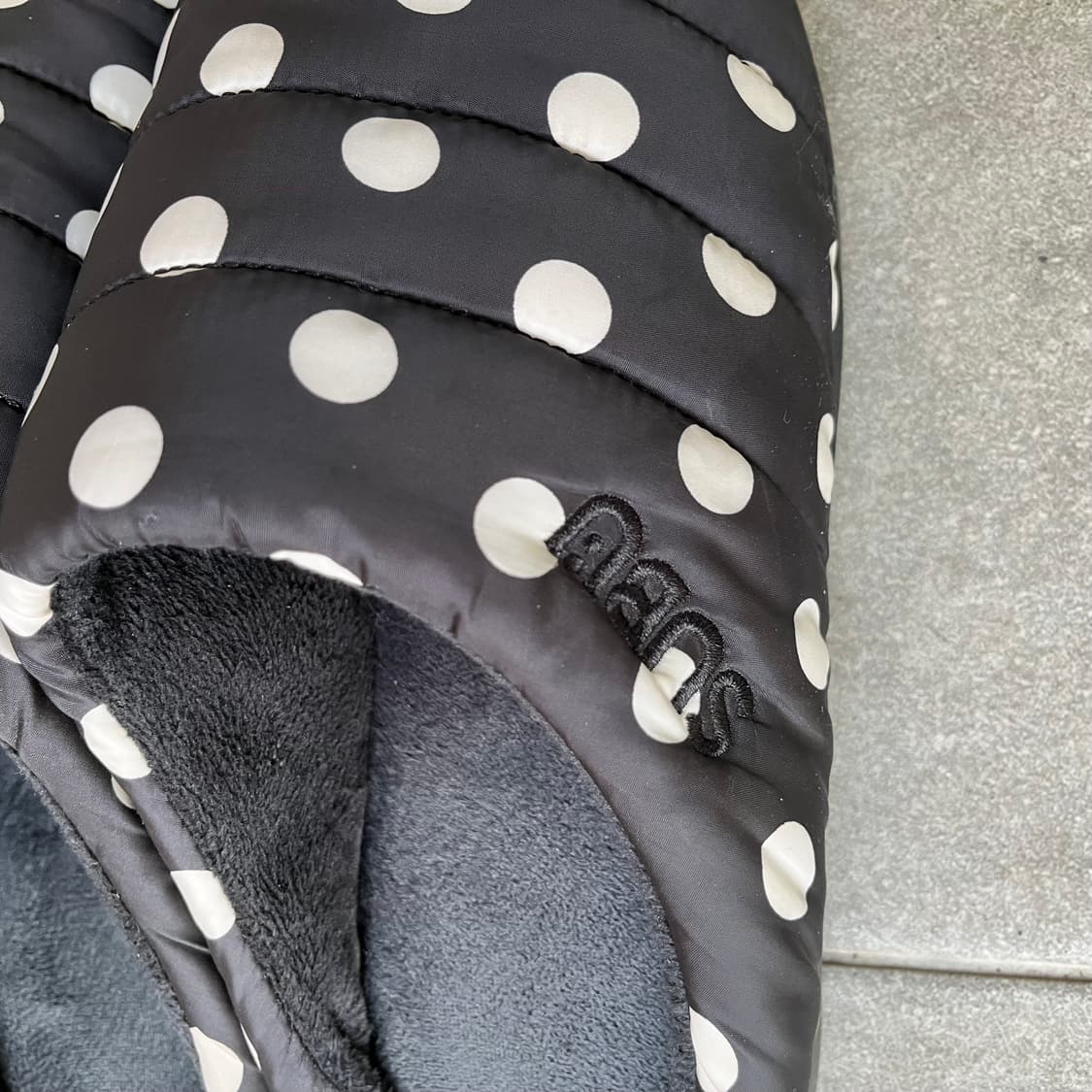 스부 수부 패딩슬리퍼 다운 샌들 도트 0사이즈 상품이미지8