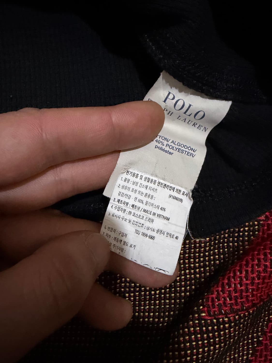 XL) 폴로 랄프로렌 와플 긴팔티 블랙 상품이미지5