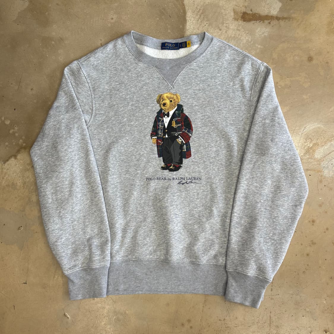 L 폴로랄프로렌 폴로베어 그레이 기모 맨투맨  상품이미지2