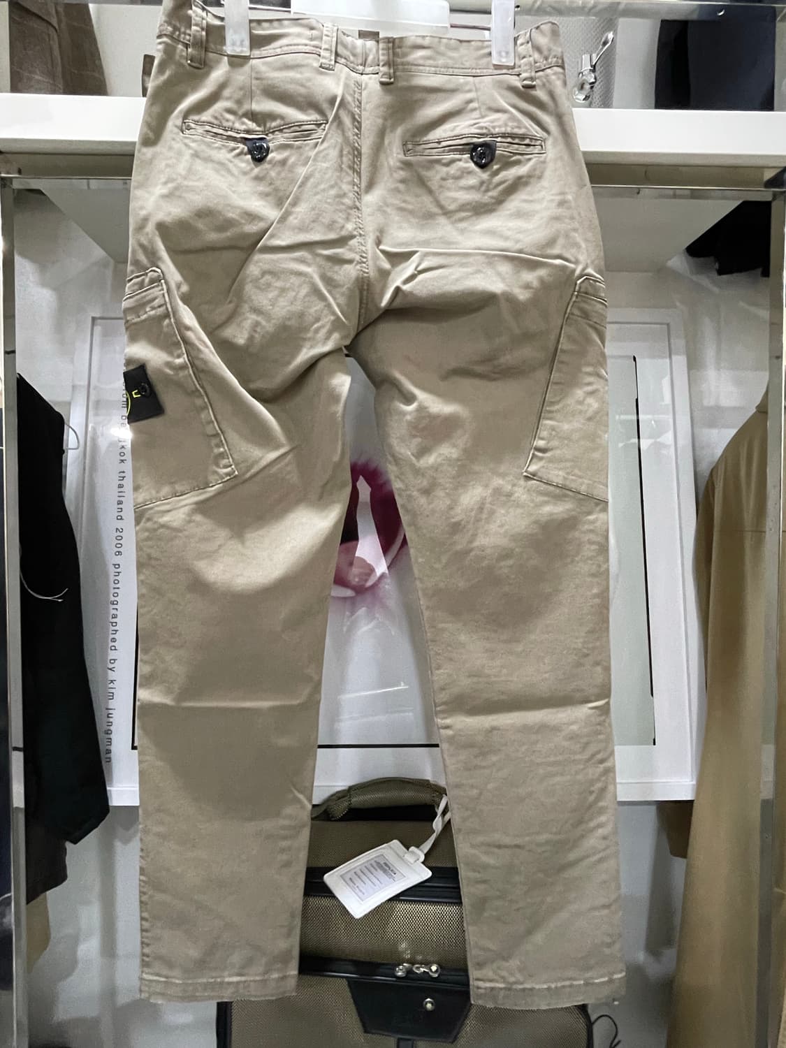 스톤아일랜드/베이지 지퍼카고팬츠 상품이미지2