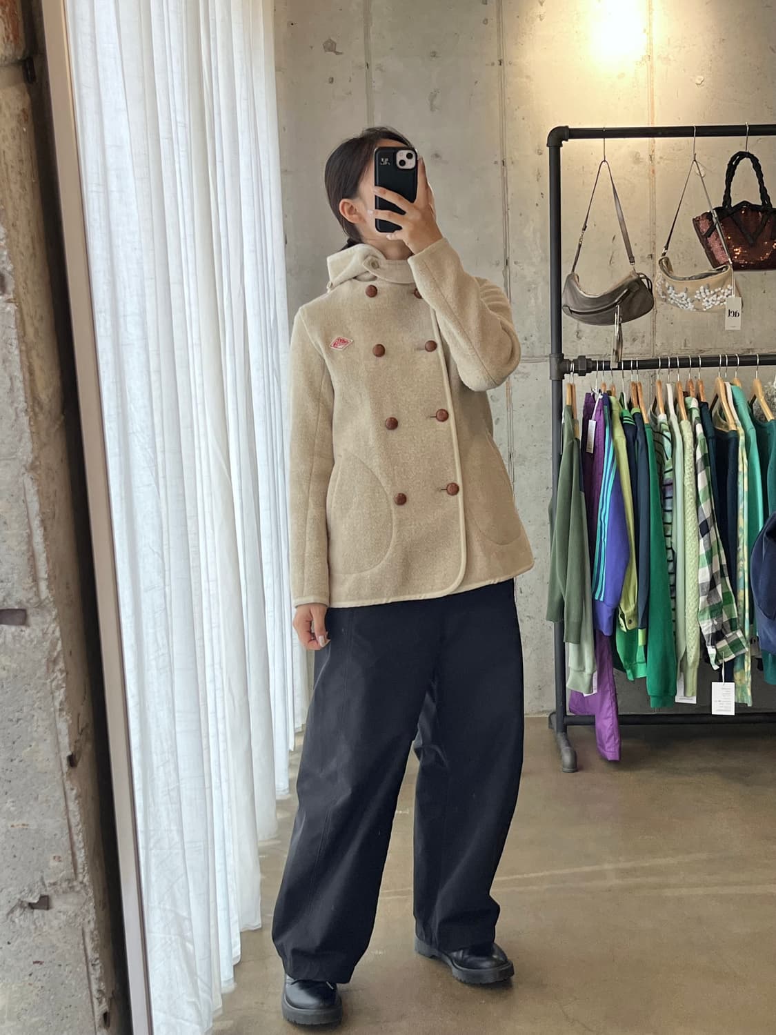 단톤 울 코트 베이지 상품이미지2
