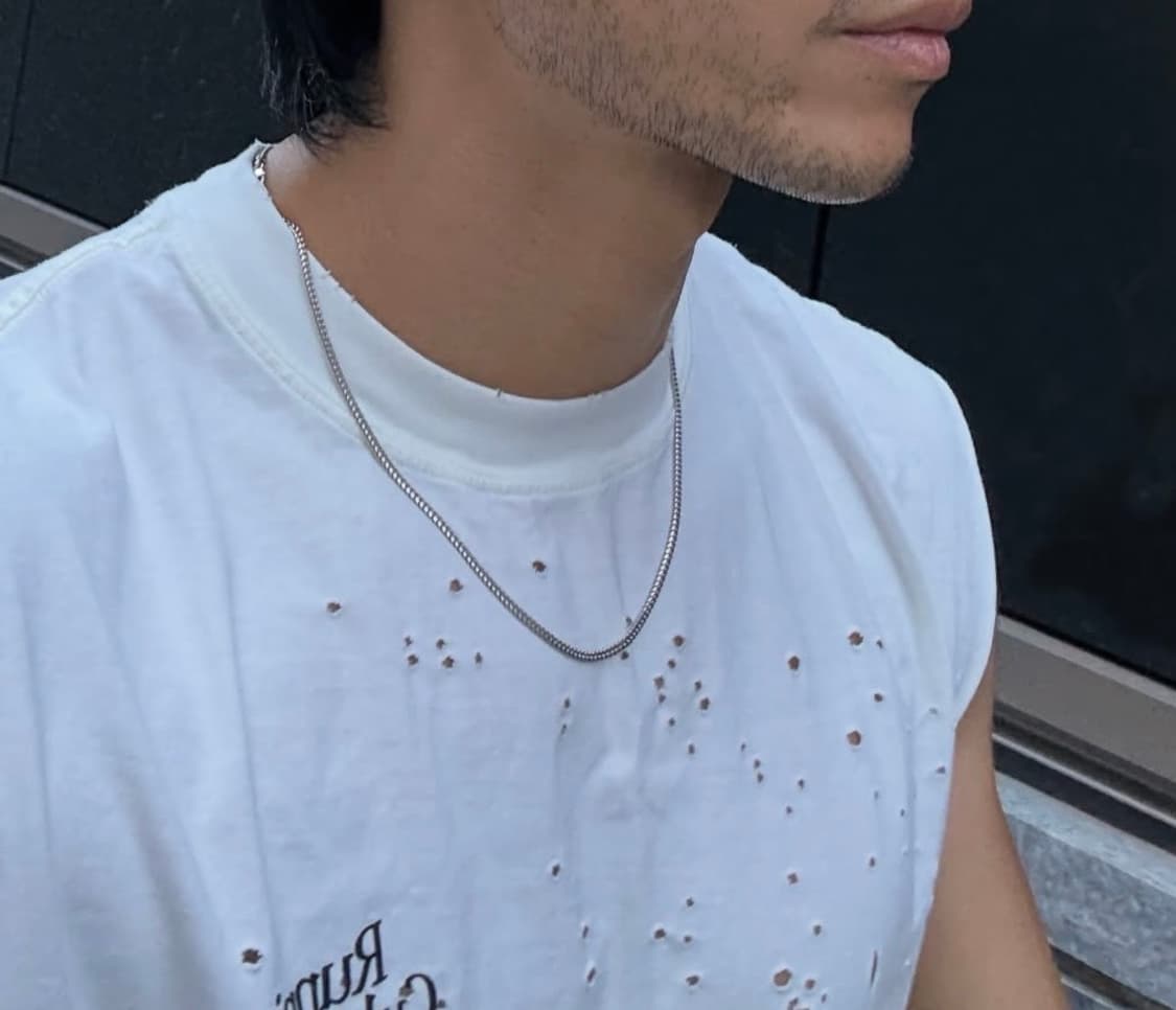 짧은핏 쿠반체인목걸이 (50cm) 남자목걸이 여자목걸이 크롬하츠무드 상품이미지2