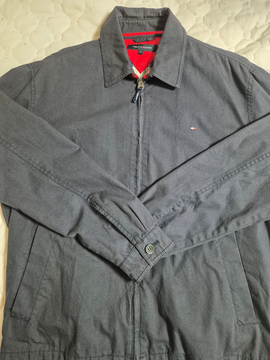 타미힐피거 코튼 스탠넥 블루종 자켓 L 상품이미지1