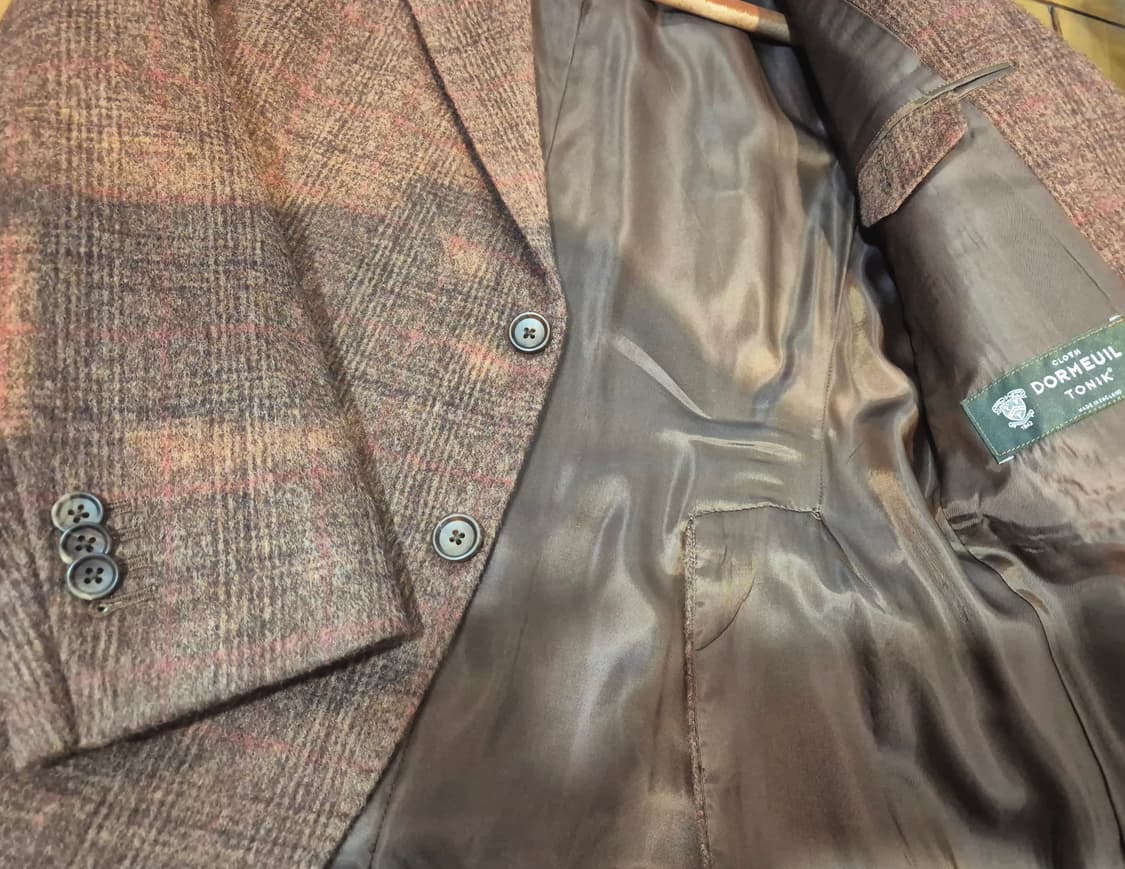 브라운 체크 플란넬 자켓 상품이미지6