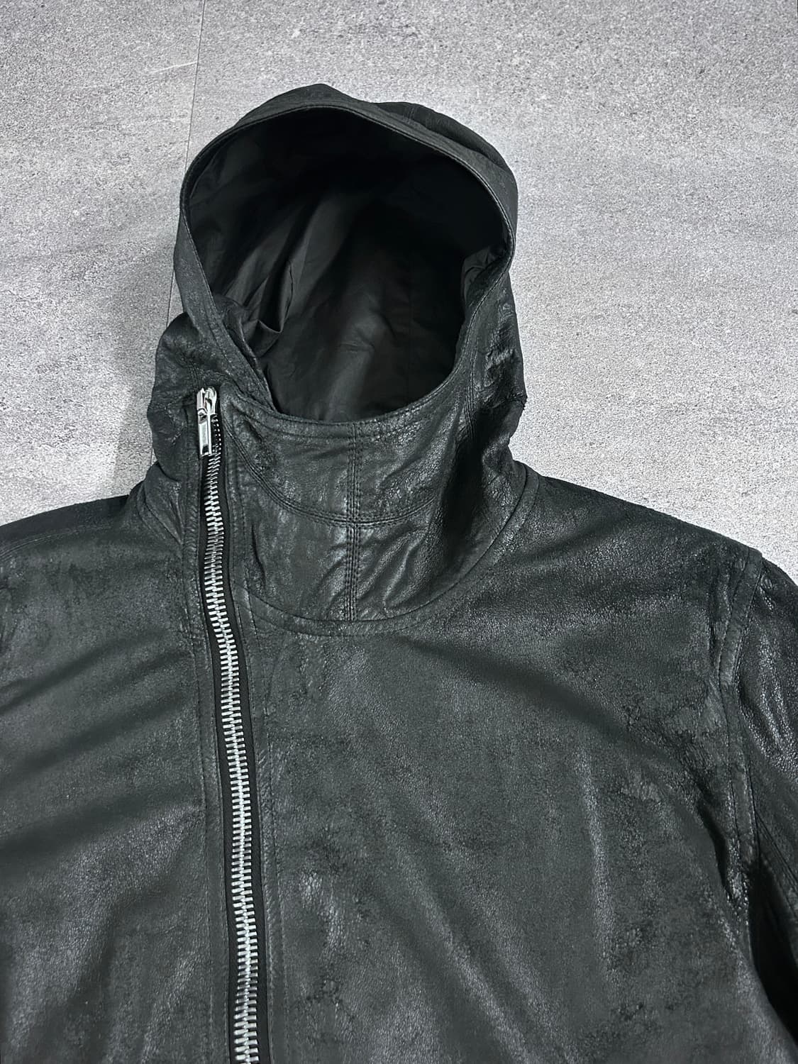 릭오웬스 다이애그널 불렛 레더 자켓 상품이미지2