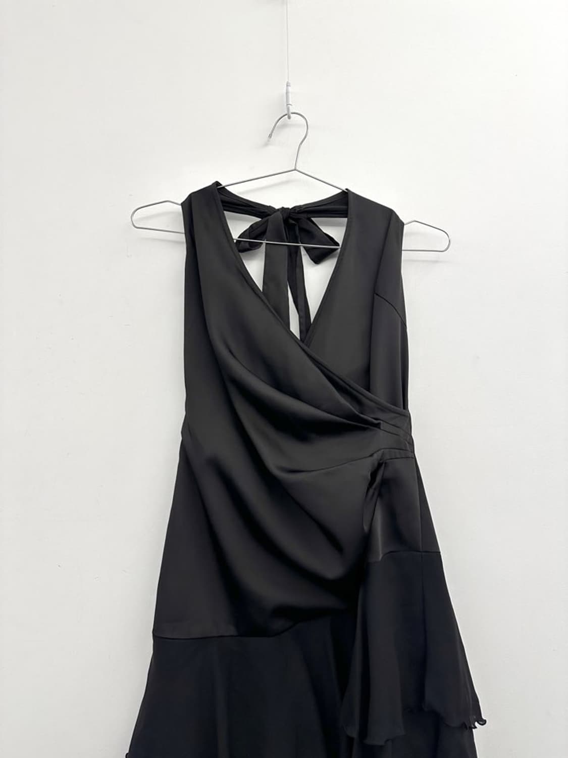 Halter shiny silk ops / black 상품이미지5