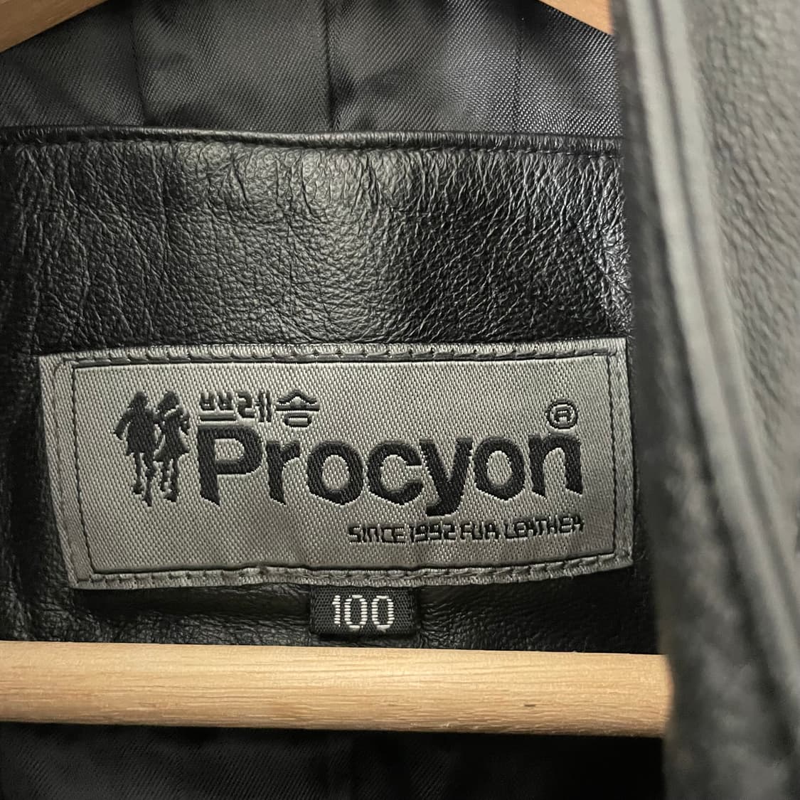 쁘레숑 블랙 레더 자켓 상품이미지8