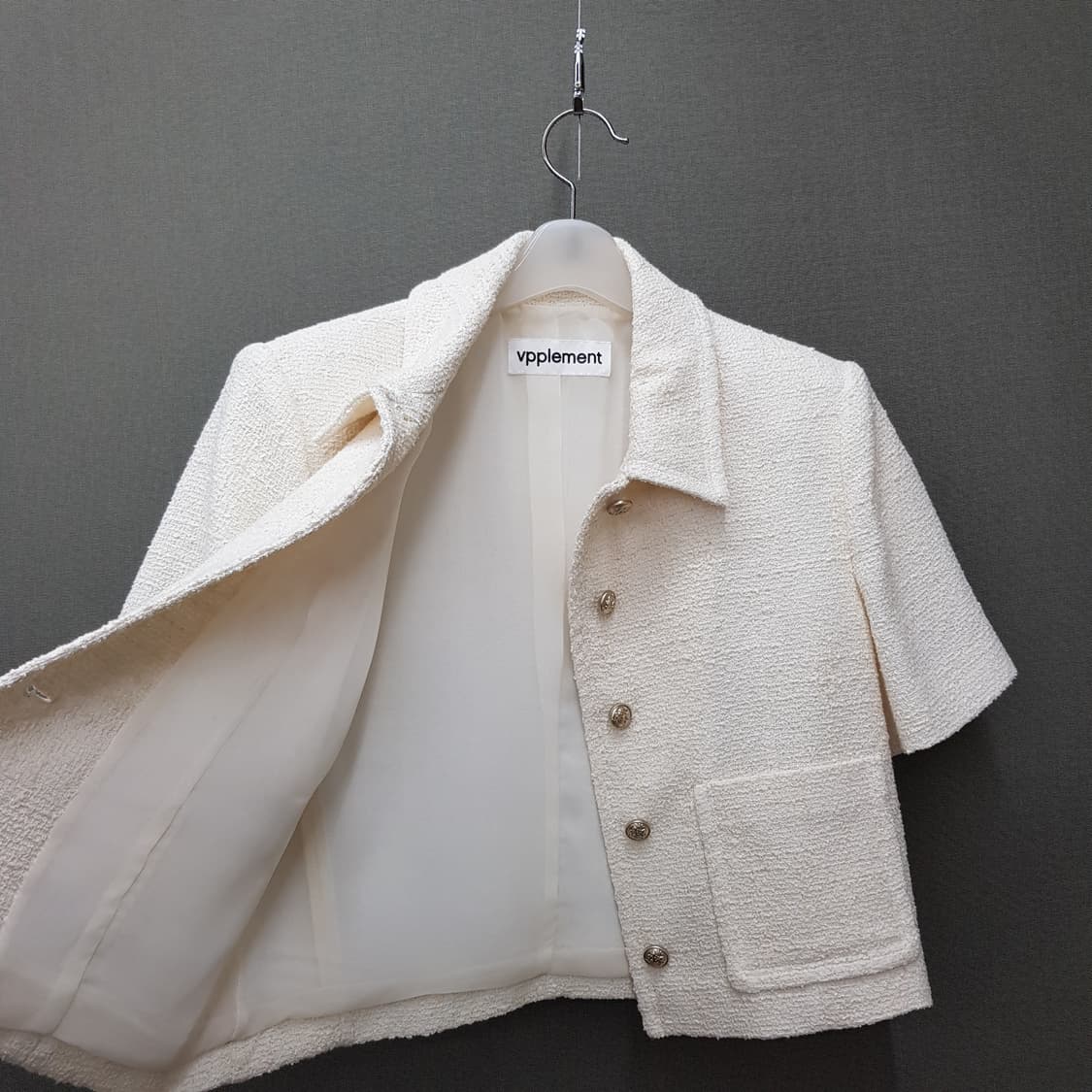 vpplement 브플먼트  트위드 반팔 자켓 M사이즈 상품이미지5