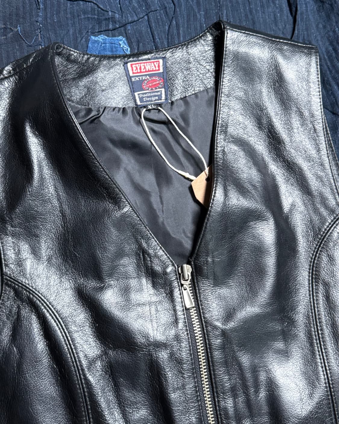 90-00‘s 아이웨이 카우하이드 베스트 XL 상품이미지2