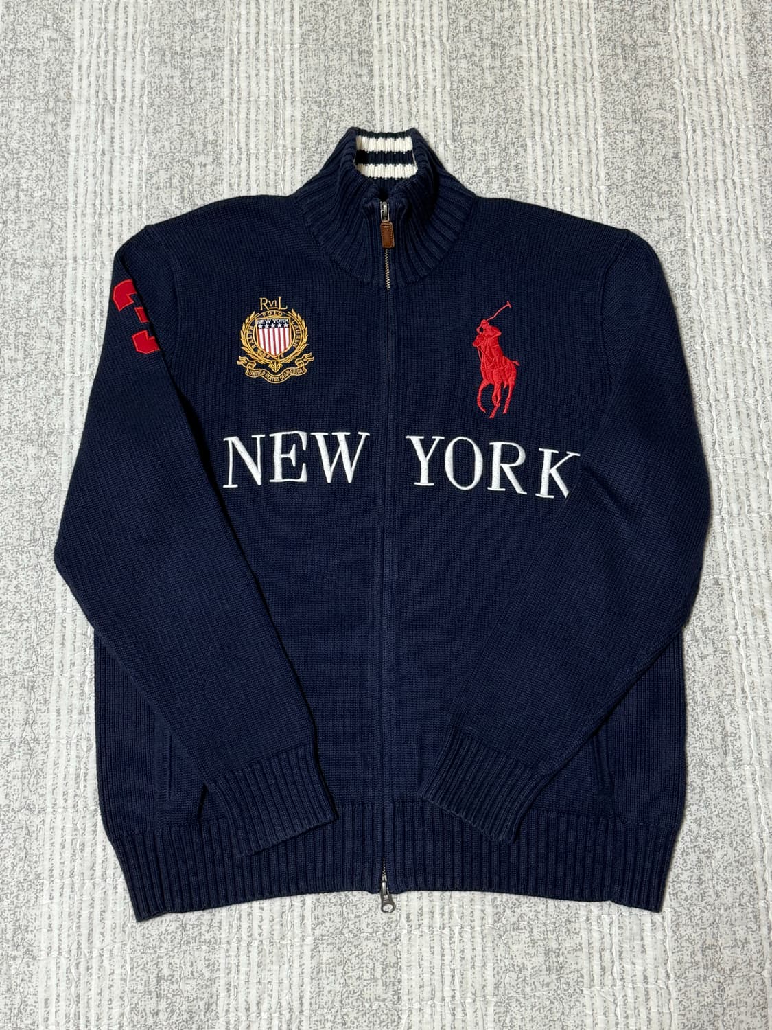 폴로 랄프로렌 빅포니 뉴욕 치프키프 니트 집업 상품이미지2