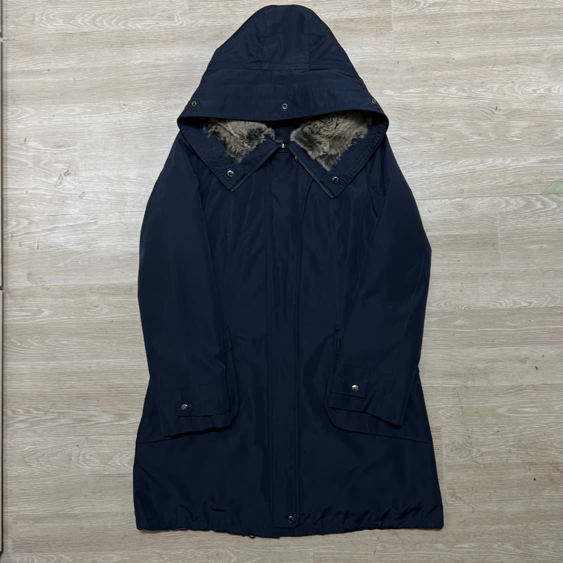 데코 여성 래빗퍼 트리밍 후드 N3B 야상패딩 점퍼 [네이비] S/90 상품이미지1