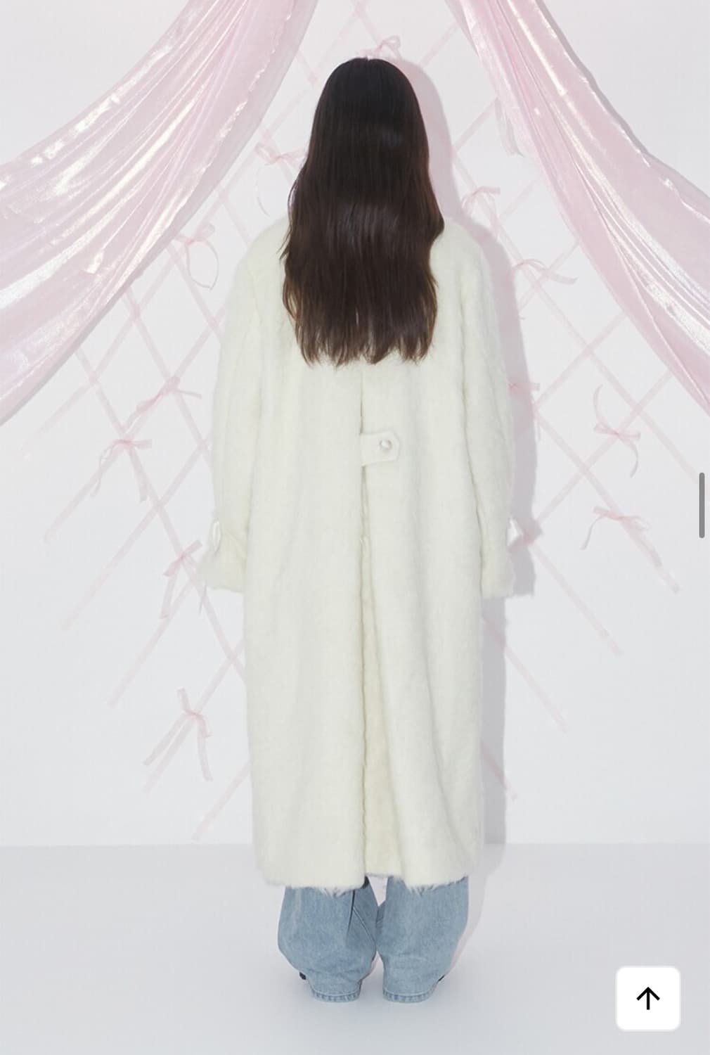 새상품 ) 마가린핑거스 헤어리 울 롱코트 (아이보리) 상품이미지3