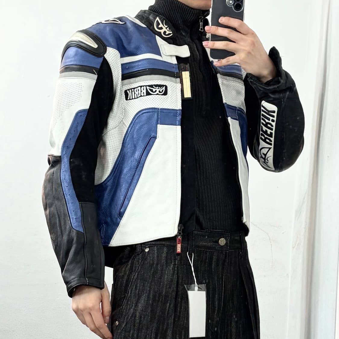 Berik 소가죽 레이싱 자켓 상품이미지4